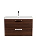Тумба с раковиной BelBagno Due, 80 см, DUE-800-2C-SO-NOCE-P