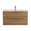 Тумба с раковиной BelBagno Marino-Cer-N, 80 см, MARINO-CER-N-800-2C-SO-WO-P